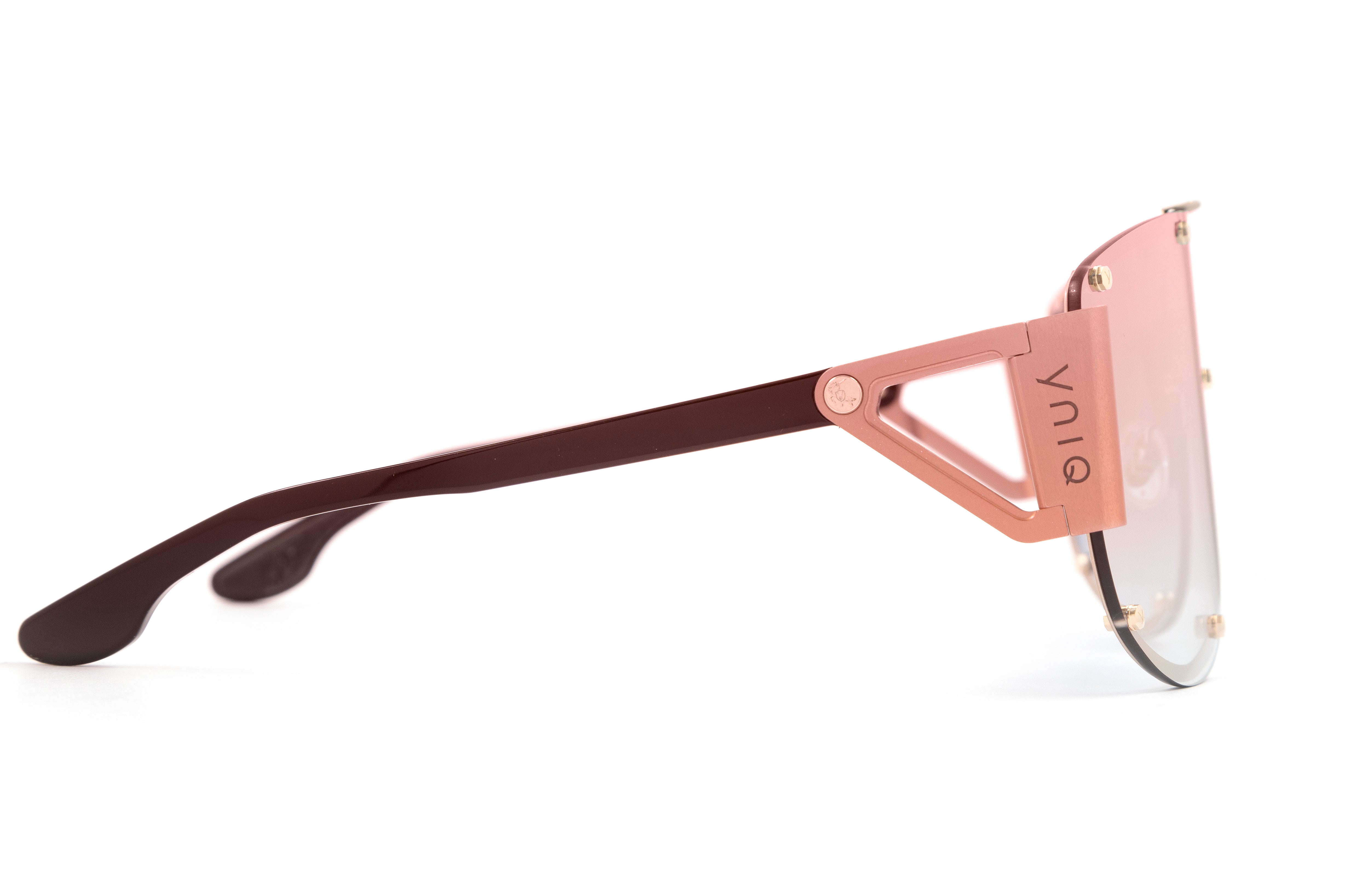 Yniq The Shield One - Rose Gold (1401) sunglasses – YNIQ Eyewear USA